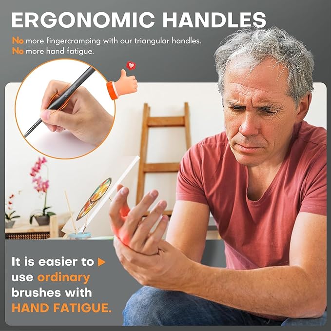 Golden Maple Miniature Paint Brushe 15pcs - Micro Detail Paint Brush Set, Small Fine Model Brushes for Acrylic, Watercolor & Paint by Number, Figurine - Gray, Size 0 1 2