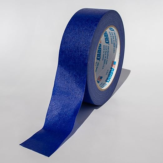 ABRO Blue Painters Tape 1.5 Inch Wide, 36mm x 55M, All Purpose Blue Tape, Temporary Labeling, Easy Tear, Clean Removal, Masking Tape Colored DIY or Pro - 6 Pack