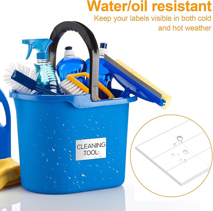 Joyberg Storage Box Labels, 420 Pcs, 2''x4'', Removable, Tear-Resistant, No Residue, for Bottles, Jars, School, Home, Business Organizing