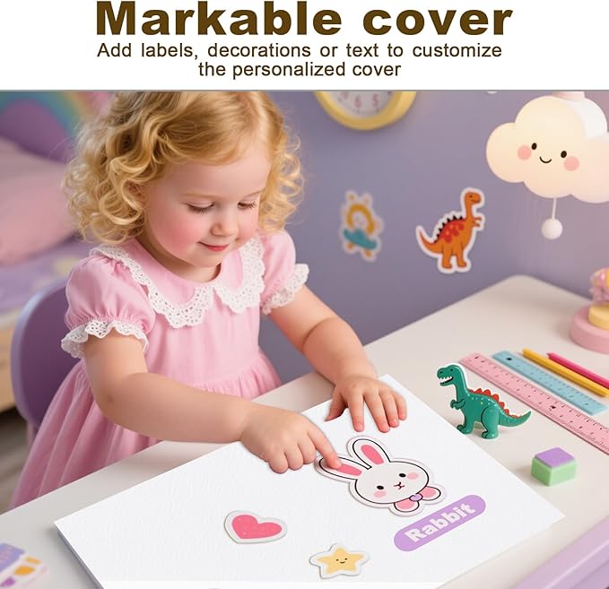 Folders with Pockets, LAYZZ 60 Pack Paper Pocket Folders, 2 Pocket File folders Fits Letter Size Paper, for School Office and Home (White)