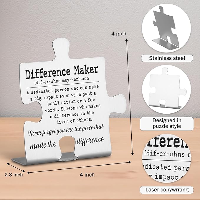 Thank You Appreciation Gifts for Coworkers, Boss, Women, Men, Nurse, Mentor Teacher. Going Away Gift Retirement Gift for Employee, Inspirational Motivational Quote Decorative Signs Plaques WDD2