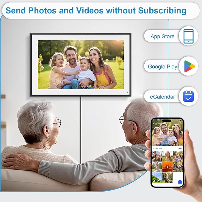 15.6 Inch Digital Calendar&Chore Chart, 1920 * 1080P Full HD Touchscreen Interactive Display Smart Family Planner, Wall and Desk Mountable, Gifts for Women Men, Christmas Gifts for Dad Mom