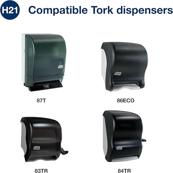 Tork Paper Hand Towel Roll White H21, Universal, 100% Recycled Fiber, 6 Rolls x 1000 ft, RB10002