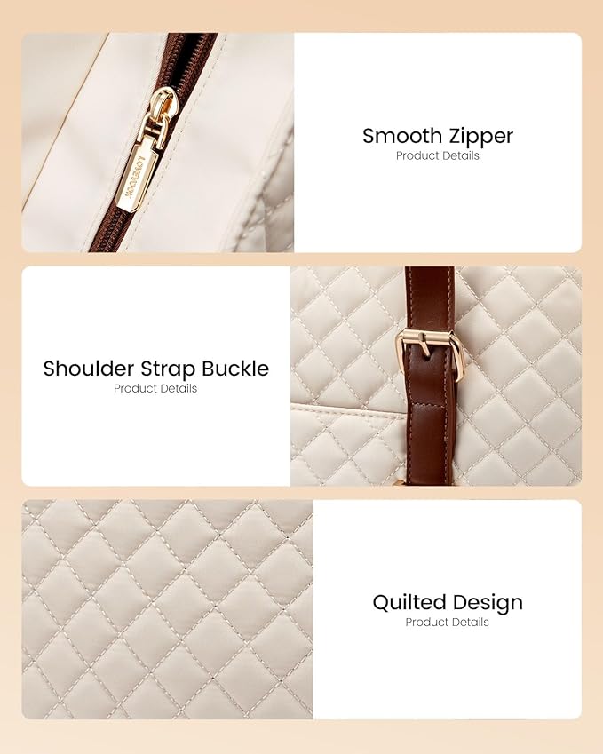 LOVEVOOK Laptop Bag for Women, 15.6 Inch Work Tote Computer Bag With Large Cup Holder, Lightweight Large Laptop Briefcase for Travel, Bussiness, Teacher