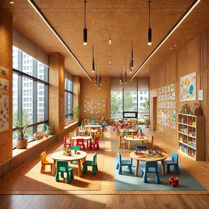 Manton Cork Premium Cork Roll - 4' x 14' x 3/8", 100% Natural Facing Grade Material for Bulletin Boards, Decorative Photo and Message Push Pin Displays - Perfect for Home, School, and Office