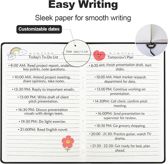 Lined Journal Notebooks for Writing, 100 GSM Thick Paper, 1 Pack Hardcover Notebooks, A5 College Ruled Notebook, Journaling Notebook for School/Travel/Office (Black- 1 Pack)