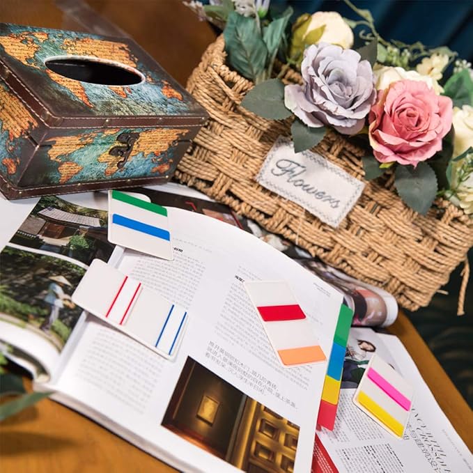 KICNIC Sticky Tabs 960 Pcs 2 Inch, Book Tabs, Annotation Tabs, Tabs for Notebooks, Removable Adhesive Flags Ultra for File, Binder, Folder, School, Office, College