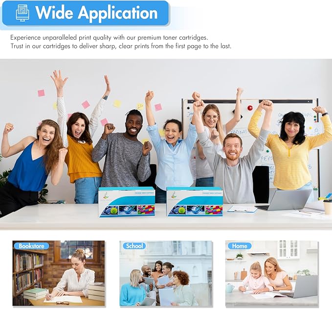 206X Toner Cartridges 4 Pack High Yield: MFP M283cdw M255dw M283fdw 206A Set Compatible Replacement for HP 206X for HP Color Laserjet Pro MFP M283fdw M283cdw M283 Printer Ink (with Chip -B/C/Y/M)