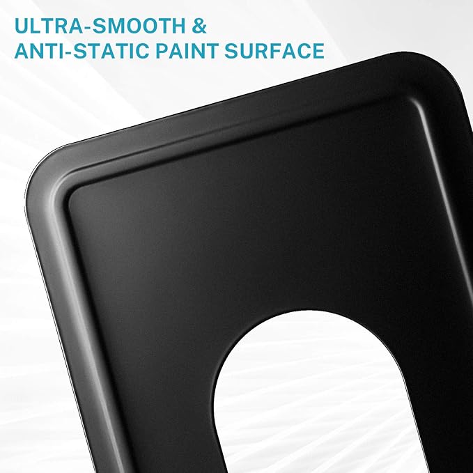 MaxGear 8.5 in Extra Large Heavy Duty Metal Book Ends, Black Universal Premium Bookends for Shelves, Non-Skid Bookend, Book Stopper for Books/Movies/CDs/Games, 8.5 x 5.9 x 7.8 in, 2 Pairs/XL