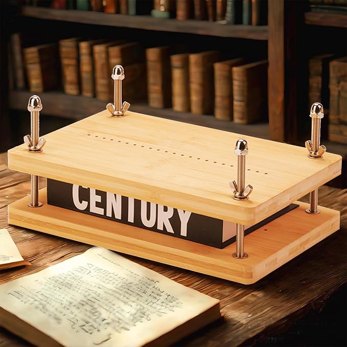 Book Binding Kits Wooden Book Press 11.8x7.56 inch Large Bookbinding Press Portable Binding Press for Binding Machine Bookbinding Supplies for DIY Bookbinding Easy Assemble