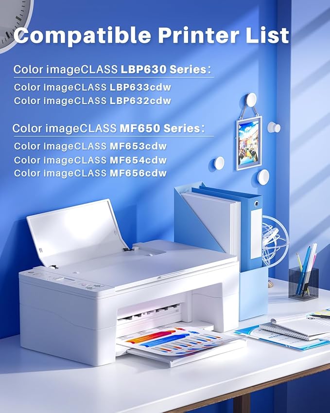 067H Toner Cartridge Set Compatible Replacement for Canon CRG-067H 067 Toner Work with imageCLASS MF654Cdw MF656Cdw MF653Cdw LBP633Cdw LBP632Cdw Printer (4 Pack,BK/C/M/Y)