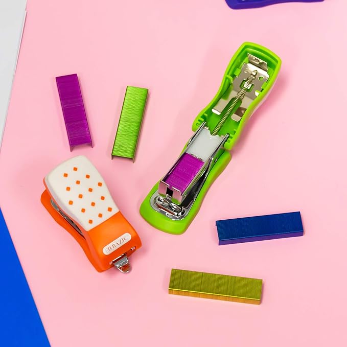 BAZIC Products Staples Standard 26/6 Metallic Color 3000/Pack Refill for Stapler, Ideal Office Staples for Home, School & Business, Assorted Colors, 4-Packs