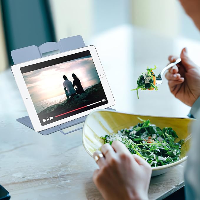 MSDADA Desk Book Stand Metal Reading Rest Book Holder Adjustable Cookbook Documents Holder for Recipes Textbooks Tablet Music Books, Mom Gifts, Gifts for Grandma Mom Mothers Day(Dark Blue)