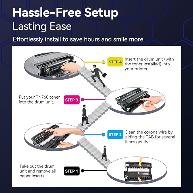 Compatible DR730 Drum Unit Replacement for Brother DR-730 TN760 Toner Compatible with MFC-L2710DW MFC-L2750DW HL-L2395DW HL-L2370DW HL-L2350DW HL-L2390DW DCP-L2550DW Printer (2 Pack, NOT Toner)