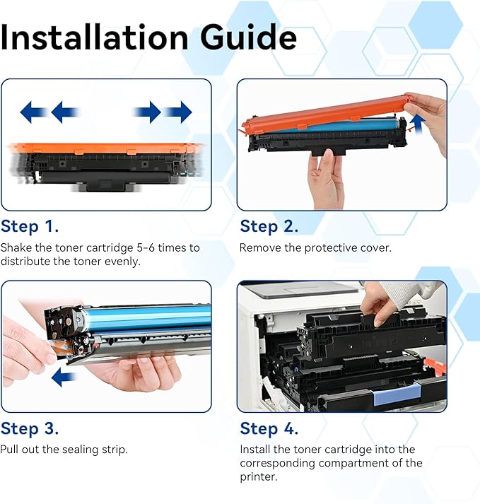 LEMERO 218A Toner Cartridges 4 Pack 218X (with Chip) Compatible Replacement for HP 218A 218X Toner Cartridges Work for HP Color Laserjet Pro MFP 3301cdw 3201dw 3301sdw Printer W2180A W2180X (BCMY-4P)