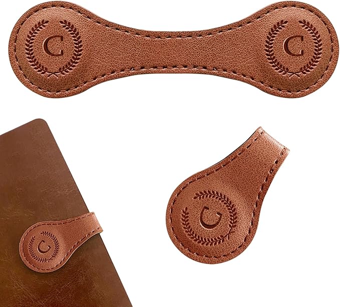 Handmade Personalized Leather Magnetic Bookmark - Custom Initial Letter Design with 26 Alphabet Choices - Durable Bookmark for Readers, Book Lovers, Women & Kids