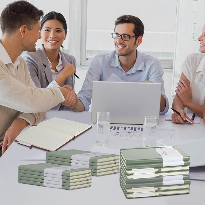 20 Pack Journals for Writing College Ruled Notebooks Journal in Bulk, Hardcover Notebooks (200Pages) for Note Talking, Lined Bullet Journals for Home School Office, 5.7"x8.4", Olive Green