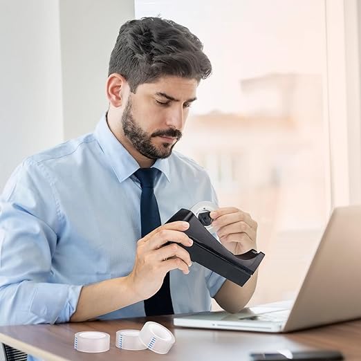 OWLKELA 24 Rolls Transparent Tape Refills, Clear Tape, All-Purpose Transparent Glossy Tape for Office, Home, School