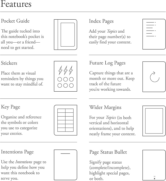 LEUCHTTURM1917 The Official Bullet Journal Artist Edition 2024 - Designed by Sarita Walsh - Notebook Built for BuJo with Gold Accents and Gilding - BuJo Pocket Guide Included