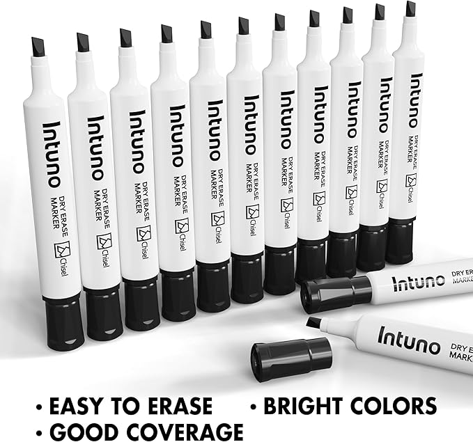 Dry Erase Markers, 96 Count Black, Chisel tip, Low-Odor, Perfect for Office, Teaching, Meeting, Presentation, Classroom, Home