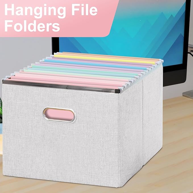 Hanging File Folders, 50 Pack Letter Size Hanging File folders with 1/5-cut Tabs, Stay Organized for Your Home and Office Bulk File, Documents and Paper, Macaron 10 Colors