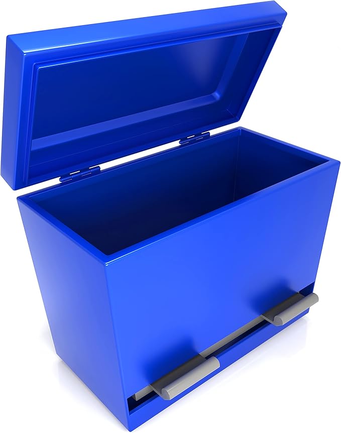 Pencil Dispenser Holder Blue Stainless Steel Dispenser for Pencils with 6 Beautiful Stickers for Decoration Metal Pencil Dispenser for Classroom Home Office Teachers Students (Pencils Not Included)