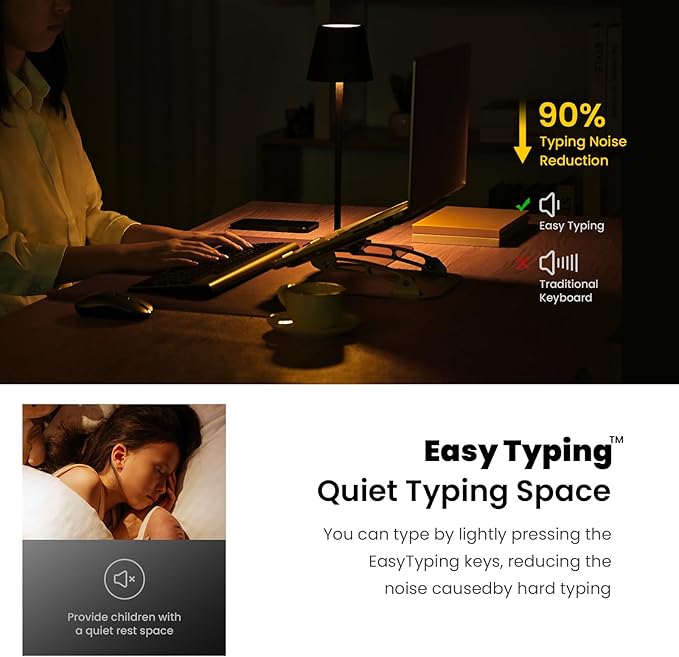 cimetech EasyTyping KF10 Wireless Keyboard and Mouse Combo, [Silent Scissor Switch Keys][Labor-Saving Keys]Ultra Slim Wireless Computer Keyboard and Mouse, Easy Setup for PC/Laptop/Mac/Windows - Grey