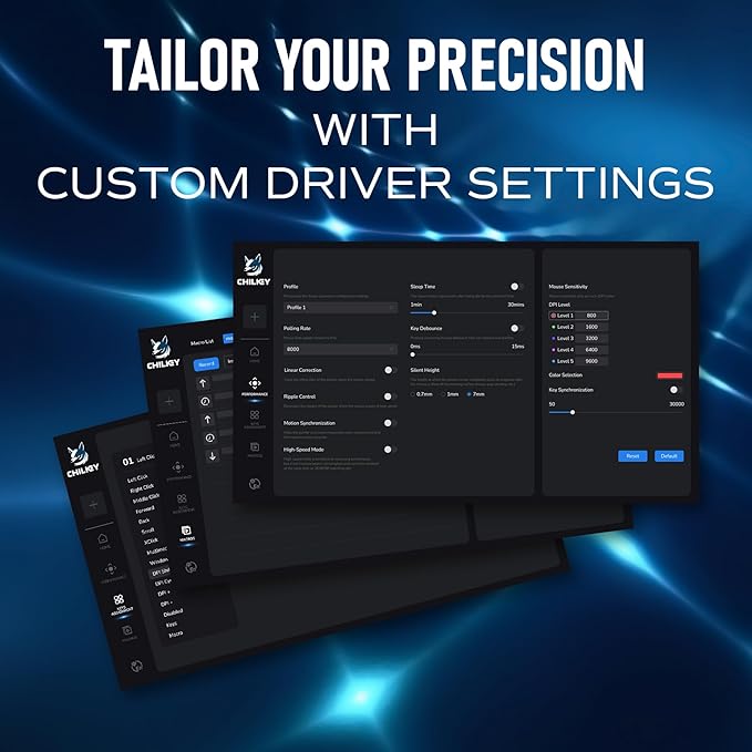 Chilkey Glacier LW 8K M Wireless Gaming Mouse with Screen - 49g Super Lightweight - Dual 8K Polling - Maximum 30000 DPI - Optical Switch - Tri-Mode 2.4G/USB-C/Bluetooth 5.2 - Black