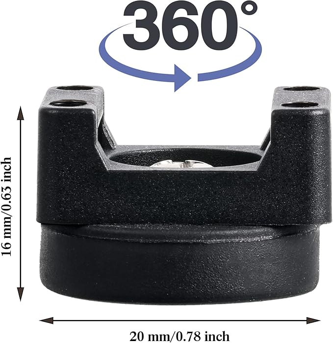 Yookeer 12 Pcs Magnetic Zip Tie Mount Base Black Magnetic Cable Clips Wire Holder Multipurpose Cable Ties Management Base Electrical Supplies for Wire (22 mm)