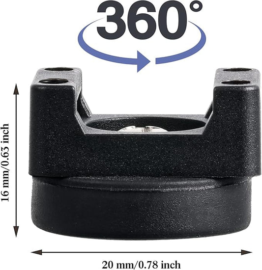 Yookeer 12 Pcs Magnetic Zip Tie Mount Base Black Magnetic Cable Clips Wire Holder Multipurpose Cable Ties Management Base Electrical Supplies for Wire (22 mm)