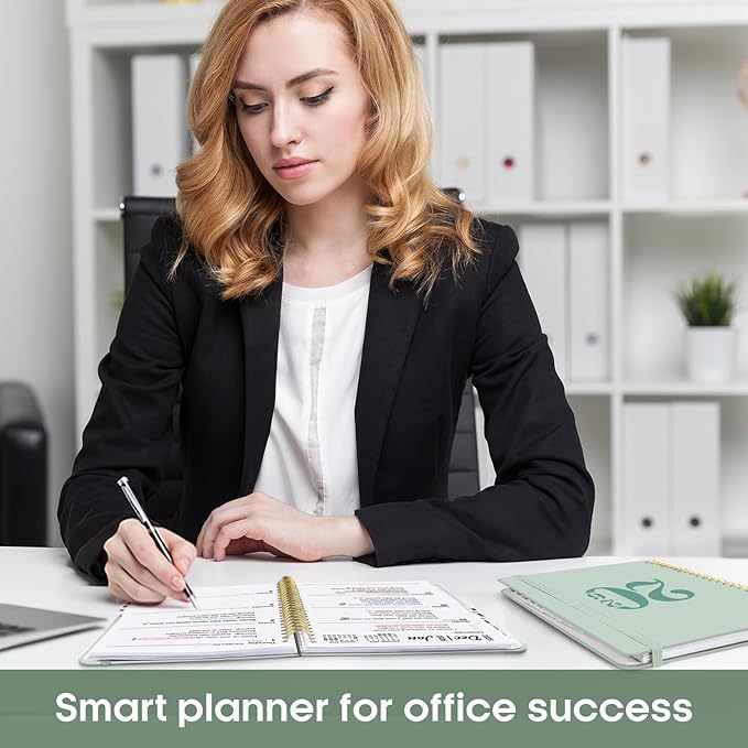 2026 Planner, Weekly and Monthly Calender Planner, Jan 2026 to Dec 2026, Hardcover 2026 Calendar Planner Book with Tabs & Inner Pocket, Office Home School Supplies for Women & Men - A5 (6.3" x 8.5"), Mint