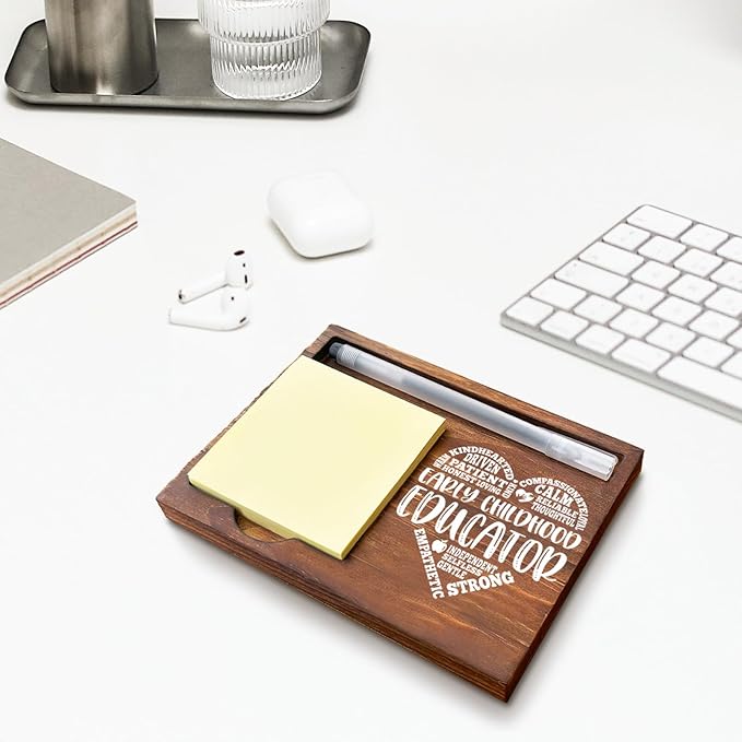 Early Childhood Educator Sticky Note Holder, Early Childhood Educator Office Decor Gifts, Early Childhood Educator Thank You Appreciation Gifts for Women Self-Stick Note Pad Holders WPP23