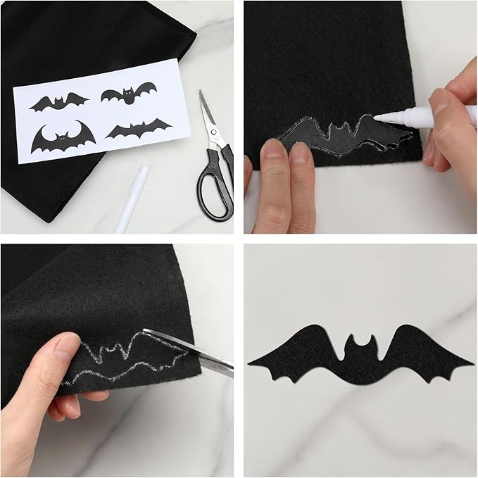 1.4mm Thick Felt Sheets – 1 Yard x 1 Yard Soft Felt Fabric by The Yard for DIY, Sewing & Crafts Solid Color (Black)