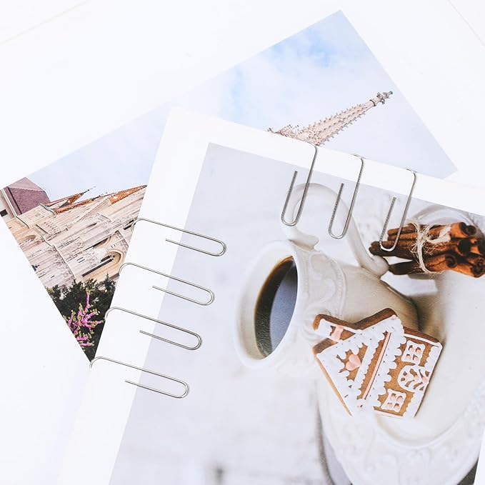 Medium Paper Clips - 1000 Pieces (10 Boxes of 100 Each) - Silver Standard Size 1.25IN - Office & School