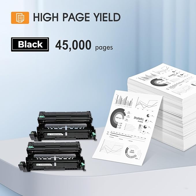 DR-920 DR920 Drum Unit Black 2 Pack Compatible Replacement for Brother DR920 DR 920 DR-920 for HL-L5210DN L5210DW L5215DW L6210DW L6217DW L6310DW L6415DW MFC-L5710DN L5710DW L5715DW L5915DW Printer