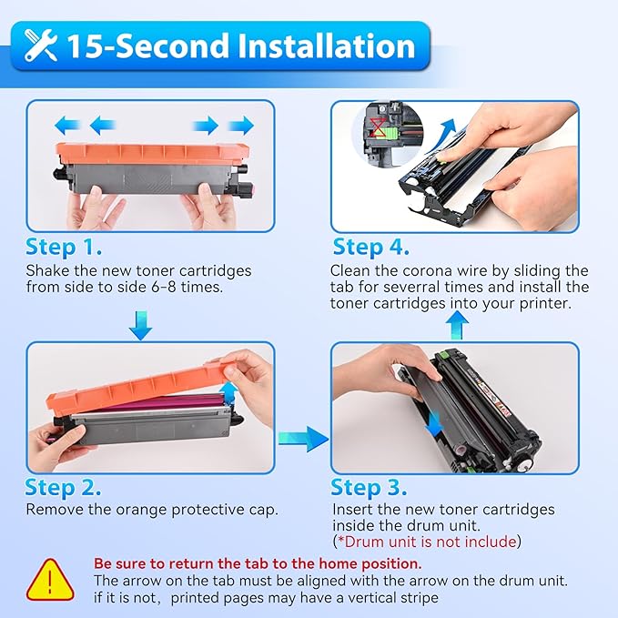 ZIPRINT TN229XL TN229 Toner 4 Pack Compatible Replacement for Brother TN229XL TN 229 Toner Cartridges for MFC-L3780CDW HL-L3280CDW MFC-L3720CDW HL-L3220CDW HL-L3300CDW HL-L3295CDW Printer