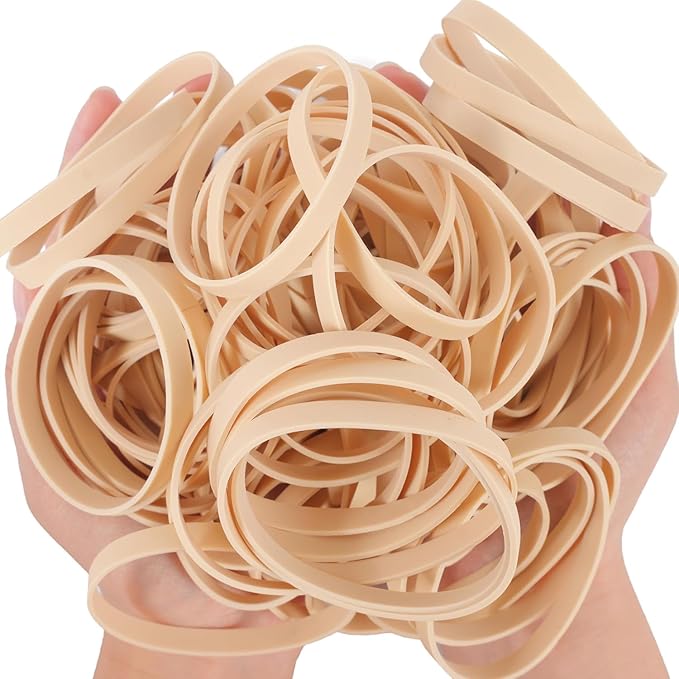 Rubber Band Depot, Size #64, Everyday Rubber Bands - Rubber Band Measurements: 3-1/2" x 1/4'' - Approximately 80 Rubber Bands Per Bag - 1/4 Pound Bag