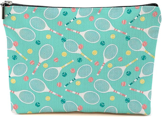 Tennis Gifts, Inspirational Tennis Makeup Bag, Tennis Accessories Tennis Gift Cosmetic Bag Toiletry Bag, Tennis Player Graduation Birthday Gifts for Women Girls Tennis Lovers Sister Bestie
