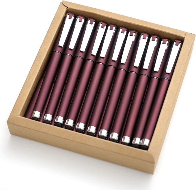 MiSiBao 0.5mm Black Ink Gel Ink Rollerball Pens 2 in 1 Medium Point Pens with Stylus Work Pen Smooth Writing for Office (Black Ink 18-pack 0.5mm Red)