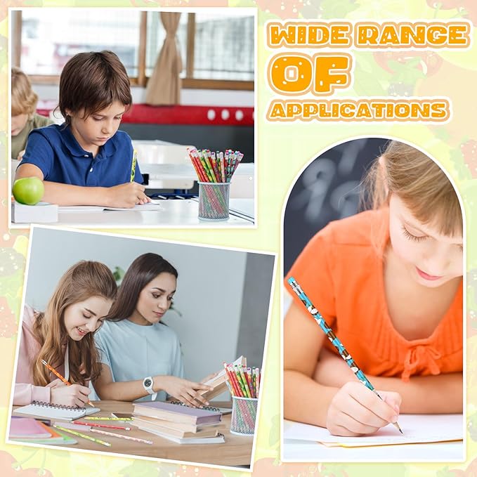 Kosiz 400 Pcs Thanksgiving Assortment Colorful Fun Pencils Fall Pre Sharpened Wooden Pencil Christmas 10 Fruit Styles Pen Novelty Kids School Supplies Student Reward Stationery Party Favors