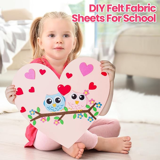 Reginary 360 Pcs Felt Fabric Sheets for Craft 12 x 8 Inch Felt Squares Bulk Assorted Color Felt Craft Sheets for DIY Sewing School Projects Patchwork Party Decoration, 40 Colors