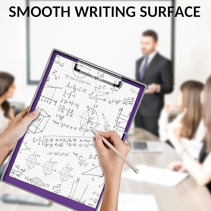 Sooez Clipboard with Storage, Heavy Duty Cleaview Clip Boards 8.5x11 with Dual Storage, Dry Erase Plastic Nursing Clipboard, High Capacity Clipboards Folder for Teacher Nurse, School & Office Supplies