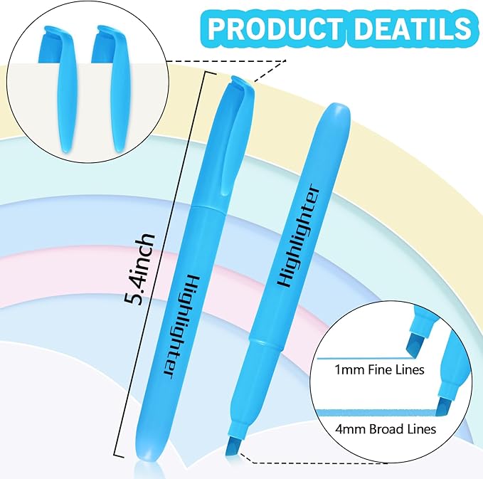 Duchong 108 Highlighters Bulk, Highlighters Assorted Colors for Adult Kids, Chisel Tip Dry-Quickly No Bleed Highlighter, Office Classroom Must Have, School Supplies for Teachers