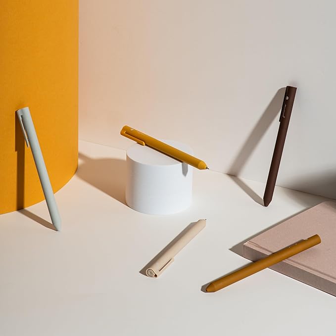 DIVERSEBEE Gel Ink Pens Assorted Colors, 0.5 mm Fine Point, Bible Pens No Bleed Through with Cute Fine Tip, Bible Study Journaling Supplies Set, 5 Pack (Brown)