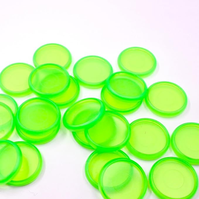 100pcs Discbound Notebook Discs DIY Planner Accessoriesfits for Tul,Levenger,Arc,Happy Planner,Talia(Transparent Green,1.26 inch/32mm)