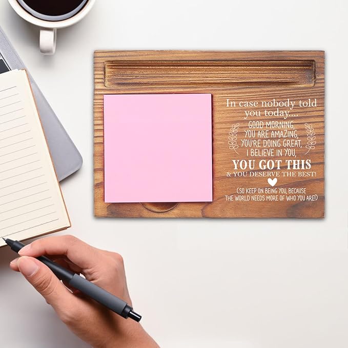 You Got This Sticky Note Holder, Inspirational Desk Organizer, Motivational Gift for Friends, Coworkers, Teachers, Self-Stick Note Pad Holders EDP126
