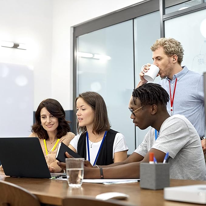 Yellow Lanyards Bulk 50 packs Lanyards for ID Badges,Lanyards with Swivel Hook Clips for Name Tag Lanyard ID Holder