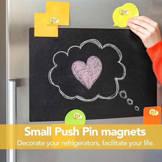 LOVIMAG Fridge Magnets, 18Pcs Refrigerator Magnets Strong Fridge Magnets for Whiteboard, Small Magnets Gold Magnets for Kitchen Accessories,Office Aaccessories,Fridge Accessories, Decorative Magnets