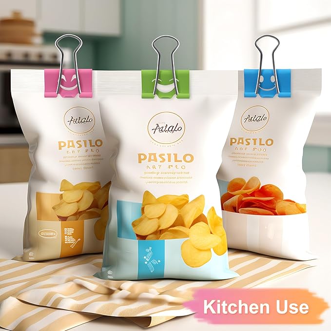 Coideal Smiley Binder Paper Clips - 100 Pcs Assorted Sizes and Colors, Metal Colored Fun Clip Clamps with Cute Smiling Face Design for Office (19mm & 25mm)