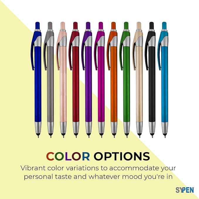 Personalized With your Custom Logo or Text Pens-Pack of 450- for Marketing, Parties, and Events, 2 in 1 Capacitive Stylus & Ballpoint Pen Compatible With Touchscreen Devices, Black Ink, Grey Pens